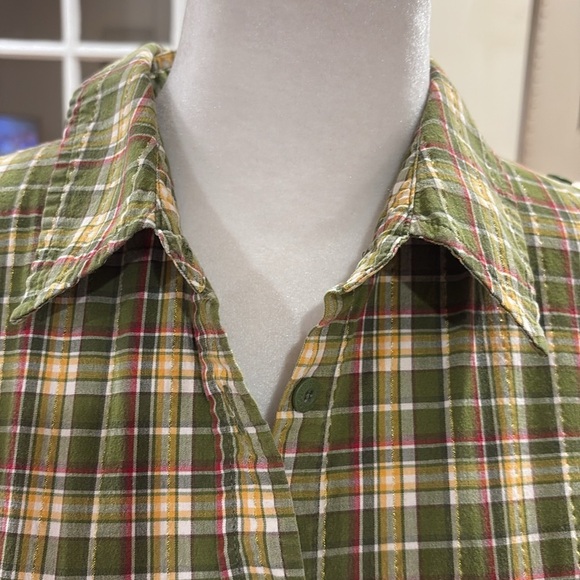 Route 66 Women’s Green and Yellow Casual Button Down Shirt. Size L - Picture 3 of 10